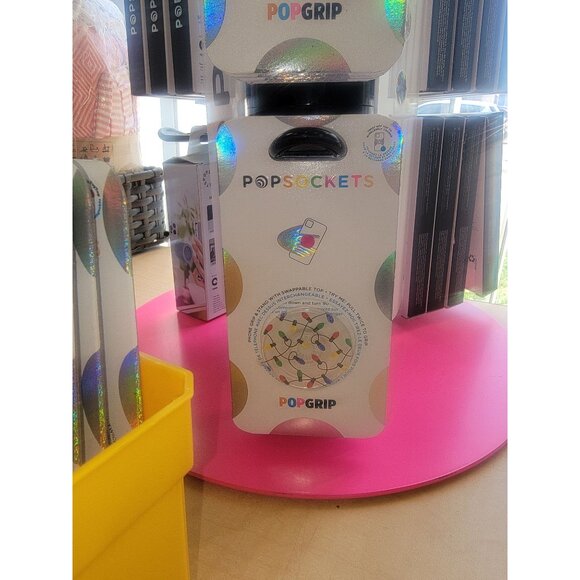 PopSockets Reusable Phone Grip & Stand With Festive Holiday Lights Design - Picture 7 of 7